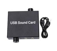 Bewinner Scheda USB Esterna Adattatore Ad Alta Risoluzione 16 Bit 48 KHz con Jack da 3,5 Mm Chip DAC Integrato Plug & Play per PC Portatile Desktop