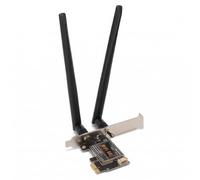 Bewinner Scheda WiFi WiFi 6E PCIe, Fino a 2400Mbps, Bluetooth 5.2, Adattatore Wireless Dual Band con Doppia Antenna 8DB, Adattatore di Rete Wireless per 11 10 (Base