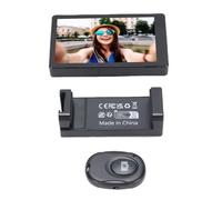 Bewinner Schermo per Selfie Vlog per Telefono, Display per Fotocamera Posteriore con Supporto a Clip, Telecomando WiFi BT, Monitor per Fotocamera Posteriore 4K per Vlog Live Streaming