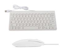 Bewinner Set Combinato Tastiera e Mouse USB Cablato Ultra Sottile e Compatto, Facile da Usare per il Lavoro D'ufficio e L'intrattenimento per PC Portatile (WHITE)