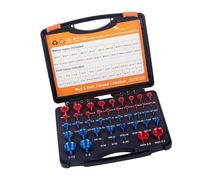 Bewinner Set Completo di Identificatori per Dadi e Bulloni per Controllo Filettatura, per Manutenzione e Riparazione, Dimensioni Standard SAE e Metriche, Materiale in Alluminio per Idraulici e