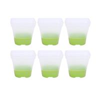 Bewinner Set di 6 Vasi Trasparenti per Vivaio con Fori di Drenaggio, Coperchi con Base in Silicone per l'avvio delle Piante, Design Trasparente per l'osservazione delle Radici