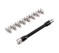 Bewinner Set di Chiavi per Raggi Universali per Moto da 5,0-6,8 Mm, Kit di Attrezzi per Chiavi per Raggi da 10 Dimensioni per la Regolazione del Filo del Pneumatico dello Scooter della Moto,