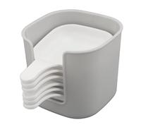 Bewinner Set di Piatti per Salse e Supporto, Include 6 Piatti per Salse e Scatola Portaoggetti, Compatti e Portatili per Feste, Snack e Preparazione della