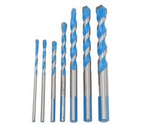 Bewinner Set di Punte da Trapano in Metallo Duro da 7 Pezzi, Punte a Spirale con Codolo Dritto 3-12 Mm per Pareti in Ceramica, Legno di Cemento, da Trapano Ad Alta Durezza con Rivestimento Blu con