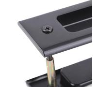 Bewinner Set Maniglie per Serratura per Porta Scorrevole, Serratura per Privacy in Lega di Zinco per Bagno per Porte da 35-40 Mm, Ferramenta Nera per Porta dell'armadietto del Balcone con Chiave,