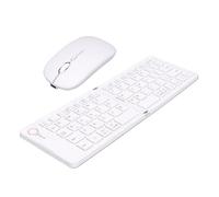 Bewinner Set Tastiera e Mouse Bluetooth Pieghevoli (WHITE)