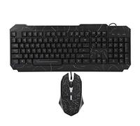 Bewinner Set Tastiera e Mouse da Gioco Meccanici Cablati D620, 104 Tasti con Retroilluminazione a 7 Colori, Design a Prova di Spruzzi d'acqua, Mouse a 4 Pulsanti con DPI a 3 Livelli e Luci LED (Set