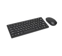 Bewinner Set Tastiera e Mouse Russo, Tastiera e Mouse Wireless 2.4G a 78 Tasti con Design Antispruzzo e Inclinazione Ergonomica, per PC Portatile