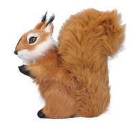 Bewinner Simulazione Realistica di Peluche Scoiattolo, Simpatico Ornamento da Giardino con Statuetta di Animali da 6,3 Pollici, Decorazione Morbida e Durevole di Scoiattolo Realistico per Studio Sulla