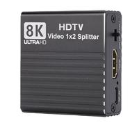 Bewinner Splitter di Interfaccia Multimediale HD 8K 1 Ingresso 2 Uscite, Supporto HDMI 2.1 8K 60Hz 4K 120Hz 1080P 240Hz, EDID 3D, Doppio Display per Home Theater da Gioco