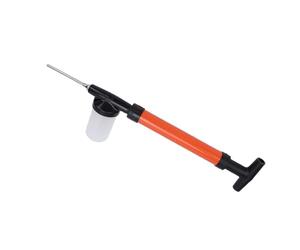 Bewinner Spolverino Regolabile per Terra Diatomacea da 4 Piedi con Pompa - Spruzzatore con Dispenser di Polvere Anti-intasamento, 3 modalità per Giardino, Esterno, Soffitto, Battiscopa - Asta (ORANGE)