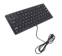 Bewinner Squisiti Tasti a Forbice della Tastiera Cablata USB da 78 Tasti per il Design Minimalista del Laptop da Lavoro e da Casa (BLACK)