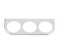 Bewinner Staffa di Montaggio per Pod a Triplo Calibro per Manometri da 52 Mm e 2 Pollici, Supporto per Cruscotto a Pannello a 3 Fori, Supporto Universale per Cruscotto per Camion per Auto (SILVER)