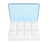 Bewinner Stazione di Ricarica 4 in 1 per Telecomandi, Include 4 Batterie NiMH Ricaricabili da 2800 MAh, Indicatore LED, Protezione da Sovraccarico, Dock di Ricarica Alimentato Tramite USB (WHITE)