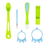 Bewinner Strumento per Afferrare Forchetta e Cucchiaio per Olive, Raccoglitore di Sottaceti in Acciaio Inossidabile 304 per Barattolo, Gadget da 2 in 1 per Olive Sottaceti Cetrioli Peperoni, (1 set)