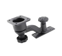 Bewinner Supporto con Braccio Oscillante da 6 Pollici per Ecoscandagli e Chartplotter, Staffa Base Orizzontale in Alluminio di Grado Marino con Rotazione a 360°, Compatibile con Lowrance