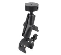 Bewinner Supporto con Morsetto Regolabile per Mini, Morsetto Sicuro in Lega di Alluminio e ABS per Antenna Parabolica, Staffa con per Asta con Regolazione a Doppio Asse, Adattatore per Treppiede