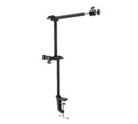 Bewinner Supporto da Tavolo per Telecamera Aerea con Testa a Sfera con Rotazione di 360°, Supporto da Tavolo Pieghevole a 3 Sezioni e Morsetto a C per Webcam DSLR per Streaming Live