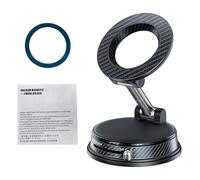 Bewinner Supporto Magnetico per Telefono da Auto, Supporto a Ventosa Regolabile a 360° per Cruscotto, Piastrelle di Vetro, Specchio da Palestra, Potenti Magneti N52 e Blocco One-Touch (BLACK)