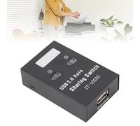 Bewinner Switch di Condivisione USB 2.0 per 2 Computer Condividi 1 Stampante, Selettore per Stampante a Trasferimento Ad Alta velocità con Commutazione con un Solo Tasto, Plug and Play, Compatibile
