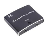 Bewinner Switcher Bidirezionale USB C 8K 2 Ingressi 1 Uscita Tipo C Adattatore Interruttore a 2 Vie, 40 Gbps Ad Alta velocità, 8K 60Hz 4K 120Hz, Indicatore LED, Cavo Staccabile per Laptop