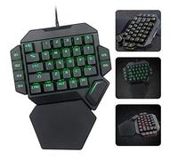 Bewinner Tastiera con una sola mano, tastiera da gioco per PC USB cablata con 35 tasti per 2000, XP, ME, Vista, 7, 8 e 10, meccanica portatile