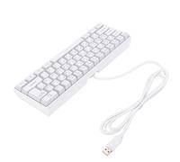 Bewinner Tastiera da Gioco Meccanica Russa, Tastiera USB Cablata Compatta a 61 Tasti, Tasto Doppia Lingua Retroilluminato RGB per PC Laptop Gaming Lavoro Viaggi D'affari (WHITE)