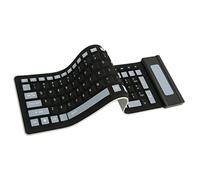 Bewinner Tastiera in Silicone Pieghevole Senza Fili a 103 Tasti, Tastiera Flessibile Soft Touch Portatile Tastiera Avvolgibile con Ricevitore USB, Tastiera Impermeabile con Digitazione