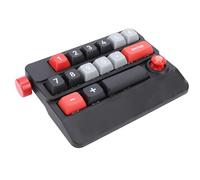 Bewinner Tastiera Macro Meccanica con Cablaggio USB, Tastiera Programmabile a una Mano Chiave, Tastiera Numerica Scambiabile Calda con Controllo Joystick per Gioco di Lavoro (BLACK)