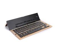 Bewinner Tastiera per Tablet Pieghevole, Mini Tastiera Portatile in Lega di Alluminio Accessorio per PC Wireless con Supporto per Telefoni Cellulari e Tablet Oro