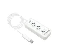 Bewinner Tastierino di Programmazione USB a 3 Tasti Tastiera Macro Personalizzata con Supporto Magnetico, Controller di Scelta Rapida con una Mano per PC Gaming Office Copia Incolla Braille (HK33UBM