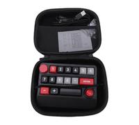 Bewinner Tastierino Numerico Meccanico RGB Wireless, Tastierino Numerico Programmabile Macro Sostituibile a Caldo con Joystick, Manopola, Tastiera a 15 Tasti in Tre modalità per Giochi (nero rosso)