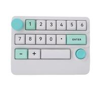 Bewinner Tastierino Numerico Meccanico RGB Wireless, Tastierino Numerico Programmabile Macro Sostituibile a Caldo con Joystick, Manopola, Tastiera a 15 Tasti in Tre modalità per Giochi (Bianco Verde)