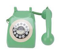 Bewinner Telefono Fisso Vintage con Filo, Telefono Domestico Classico retrò con Pulsanti di Ricomposizione, Connettore RJ11, Plug & Play, in Caso di Interruzione di Corrente (verde scuro)