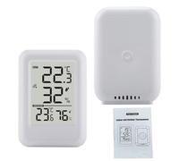 Bewinner Termometro per Interno Ed Esterno con Display LCD da 2,56 Pollici, | Igrometro wireless con doppi sensori, per serra da giardino domestica, portata 100 m