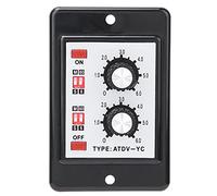 Bewinner Timer Relay On Off Switch 6S-60M Manopola di Controllo | Temporizzatore di ritardo regolabile, controllo tramite manopola, carico contatti 5 A, circuito di controllo automatizzato,