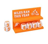 Bewinner Tracker da Corsa da Tavolo Design Elegante Monitoraggio del Chilometraggio Annuale per gli Appassionati di Fitness 1 X Tracker da Corsa da Scrivania (ORANGE)