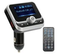Bewinner Trasmettitore Bluetooth FM, Adattatore Radio Bluetooth Wireless con Schermo da 1,8 Pollici, Caricatore per Auto con 2 Porte USB, Lettore Musicale per Auto
