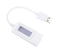 Bewinner USB Tester Power Meter Voltage Current per Ricarica (WHITE) | Lettura del display digitale, rilevamento rapido della carica, analizzatore del cavo di ricarica, strumento diagnostico