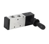 Bewinner Valvola a Leva Manuale Pneumatica 5 Porte 3 Posizioni 0~0.8Mpa | Controllo direzionale dell\'aria industriale, costruzione in lega, uscita ingresso PT1/4, scarico G1/8
