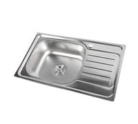 Bewinner Vasca da Monovasca in Acciaio Inox 304 da Incasso Superiore | Design con vasca profonda, canale di drenaggio a forma di X, tappetino antirumore, lavandino a incasso facile da