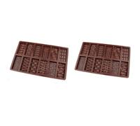 Bewinner Vassoio per Cioccolato in Silicone 12 Griglie Vari Modelli, Teglia per Caramelle per Uso Alimentare per Dolci Fatti in Casa, Stampi per Cioccolato Antiaderenti per Sciogliersi, Sapone, Cera