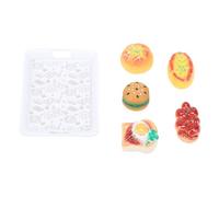 Bewinner Vassoio per il Pane in Miniatura in Scala 1:12 con 5 Modelli di Pane e Pasta - Accessorio Alimentare per Casa delle Bambole Altamente Realistico per Cucina, Panetteria, Esposizione per Casa