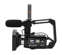 Bewinner Videocamera 8K, Videocamera HD da 64 MP con Zoom Digitale 18x, Touch Screen da 3,0 Pollici, Luce di Riempimento, Microfono, Scheda di Memoria da 32 GB