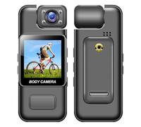 Bewinner Videocamera FHD 4K Mini Body, Registratore per Videocamera per Fotocamera D'azione Portatile a 180 °, Telecamere Sportive Gratuite per le Dimensioni del Pollice per il Ciclismo