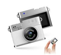 Bewinner Vintage Mini Digital Camera, Video FHD FHD 1080p in Stile retrò, Fotocamere Digitali a Tasca Luminosa a LED, Fotocamera Tascabile Compatta Portatile con Scheda da 128 GB (WHITE)