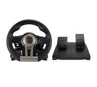 Bewinner Volante e Pedale per PC con Cambio Manuale, Volante per PC con Pedale Lineare, Volante da Gioco USB Universale con Regolazione Intelligente delle Vibrazioni per