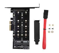 Bewinner1 Scheda adattatore PCI, scheda adattatore NGFF SSD NVMe da PCI-E 4X a M.2 con scheda riser extender PCI-E B-key + M-key Expansion Dual Interface