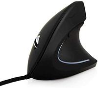 BeWishes Mouse Verticale Ergonomico Mouse Ottico USB ad Alta precisione con Cavo Ottico, 4 dpi Regolabile con Colore respirazione Luce Mouse 5 Pulsanti per PC/Laptop/Mac